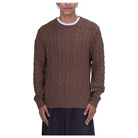 Ralph Lauren Cable Knit with Pony Logo Embroidery Brown