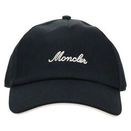 Moncler Boné de beisebol de algodão Preto