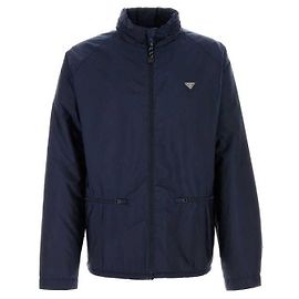 Prada Re-Nylon Hooded Jacket Blue