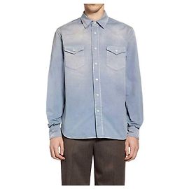 Prada Camicia in gabardine Blu