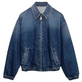 Prada Washed Denim Blue Jacket Blue