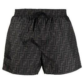 Fendi Badeshorts aus technischem Gewebe Schwarz