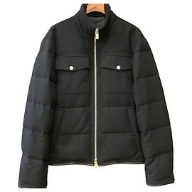 Hermès Cashmere Padded Down Jacket Black Black