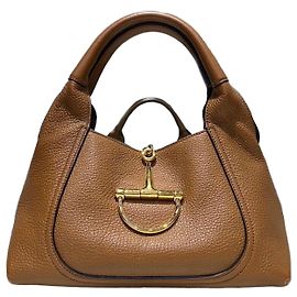 Gucci Top Handle Softbit en cuir marron Marron