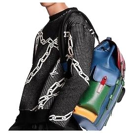 Louis Vuitton Moletom de algodão Love Power Piece preto com ponto de corrente Preto