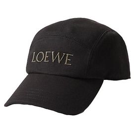 Loewe Gorra Camp de algodón Negro