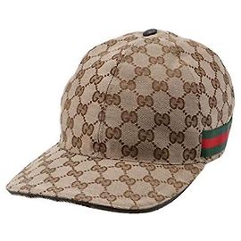 Gucci Boné de lona Marrom