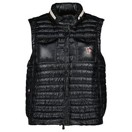 Moncler Steppweste mit GUMIANE Logo Patch Schwarz