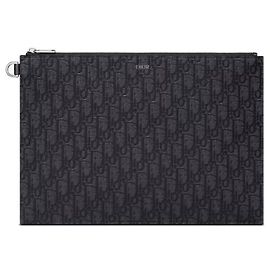 Dior Pochette Oblique Clutch Pouch Noir