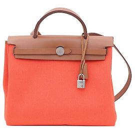 Hermès NUOVA ZIP Herline Herbag PM Tote Bag e Shoulder Bag Arancione