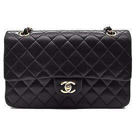 Chanel Klassisches Lammleder Medium Schwarz