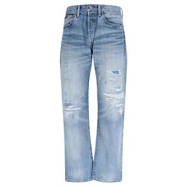 Ralph Lauren Refurbished Denim Straight Pants Größe Blue Blau