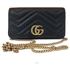 Gucci Mini bolsa transversal Matelassé Flap Chain Preto