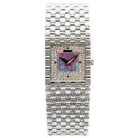 Piaget Relógio de quartzo masculino em ouro branco com mostrador de diamante e opala Branco