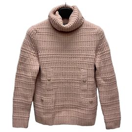 Chanel Pull en maille en cachemire Rouge