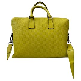 Louis Vuitton Damier Infinite Porte Documents Business Document Bag Yellow