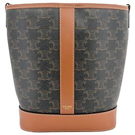 Céline Borsa a secchiello Triomphe Small Marrone
