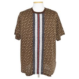 Burberry Kurzärmeliges T-Shirt mit Monogramm-Streifen Mehrfarben