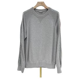 Dior Oblique Insert Knit Gray Brown