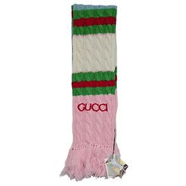 Gucci Cachecol de lã de malha Adidas Multicor