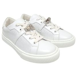 Hermès Baskets White Silver Day Kelly Blanc
