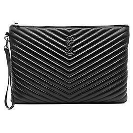 Saint Laurent Monogram Clutch Large Black