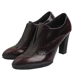Tod's Burgundy Punching Leather Boot Red