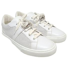 Hermès White Silver Day Kelly Sneaker Weiß