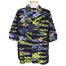 Louis Vuitton Kurzärmeliges T-Shirt mit Monogramm-Tie-Dye-Print Mehrfarben