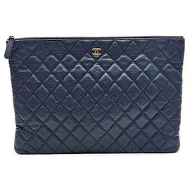 Chanel Caviar Clutch Large Black