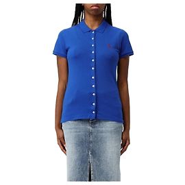 Ralph Lauren Polohemd mit Knopfleiste Blau