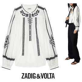Zadig & Voltaire Blusa KOZAK de algodón bordado oversize Multicolor