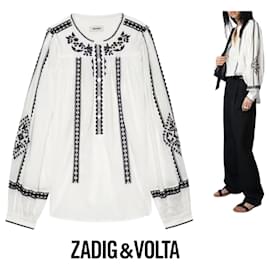 Zadig & Voltaire Oversized Cotton KOZAK Embroidered Blouse Multiple colors