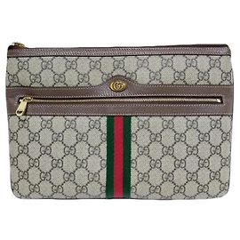 Gucci Clutch Ophidia GG Supreme Three Stripe Multicolor