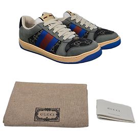 Gucci Tênis Screen Runner em algodão GG e camurça Multicor
