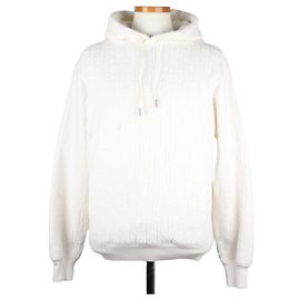 Dior Terry-Jacquard-Kapuzenpullover Weiß XXS Weiß