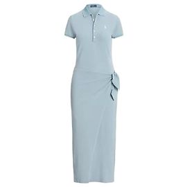 Ralph Lauren Polo-Kleid mit Bindegürtel LIGHT INDIGO Blau