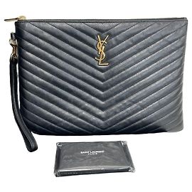 Saint Laurent Clutch Monogram New Medium Nero