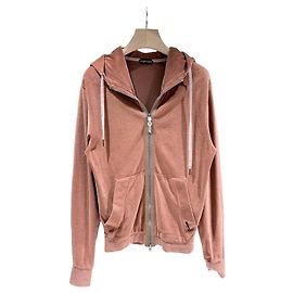 Tom Ford Velvet Velour Two-Way Hooded Zip-Up Red