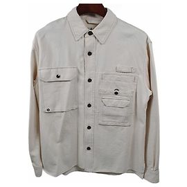 Acne Oversized-Hemd aus Baumwolltwill Silber