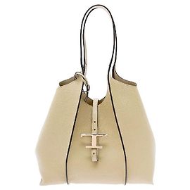 Tod's Pequena mala shopper de couro intemporal Dourado