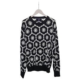 Louis Vuitton Strickpullover mit Black Angles Stickerei Schwarz