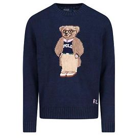 Ralph Lauren Suéter com Polo Bear Azul