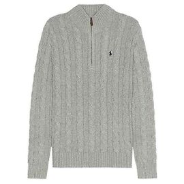 Ralph Lauren Half-Zip-Sweatshirt mit gesticktem Pony-Logo Braun