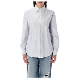 Ralph Lauren Camicia in cotone a righe con ricamo del logo Pony Multicolore