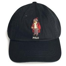 Ralph Lauren Polo Bear Embroidered Baseball Cap Black