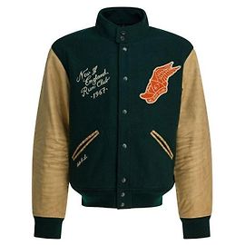 Ralph Lauren Varsity Jacket mit Logo-Details Grün