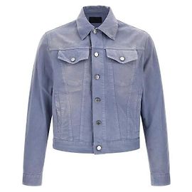 Prada Gabardine Blouson Jacket Blue
