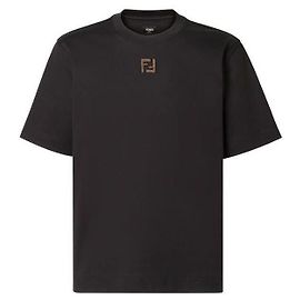Fendi Camiseta de algodón Negro