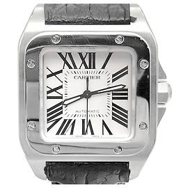 Cartier Relógio Santos em aço (Medium) Prata